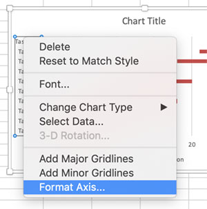 Right click on the selection and select Format Axis... 