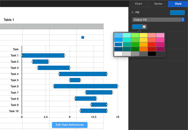 Select colour for task bars